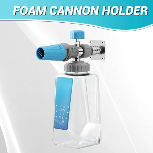 STARQ Pressure Washer Foam Cannon Holder, 1/4" Quick Connect Automatic Mount, Stainless Steel Nozzle Tip Organizer, Pressure Washer Accessory Storage Rack - Image 2