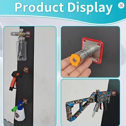 STARQ Pressure Washer Foam Cannon Holder, 1/4" Quick Connect Automatic Mount, Stainless Steel Nozzle Tip Organizer, Pressure Washer Accessory Storage Rack - Image 3