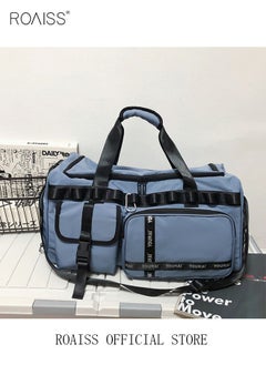 roaiss Large-Capacity Travel Bag Men's Short-Distance Luggage Backpack College Students Boarding Backpack Dry and Wet Separation Fitness Bag  - Image 2