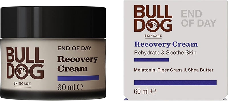 BULLDOG SKINCARE End Of Day Recovery Cream for Men Rehydrate Soothe 60 ml