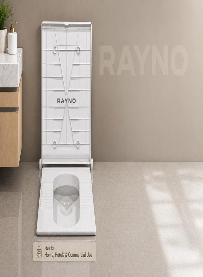 RAYNO Indian Square Toilet Cover 56L x 42W | White 21 Inch Orissa Pan Toilet Seat Cover | PP Commode Seat Cover | Lid for Indian Commodes (White) - Image 4