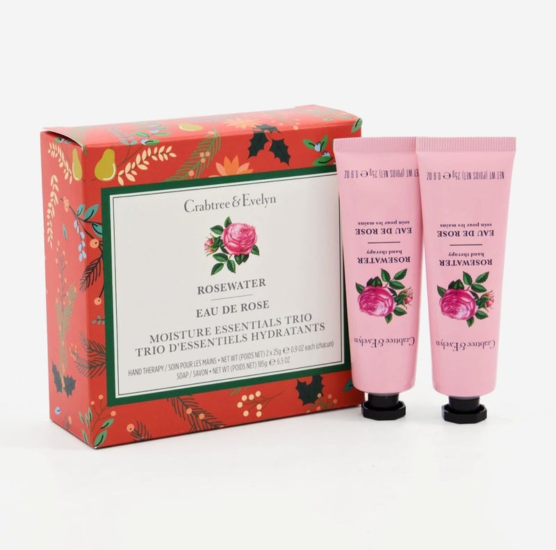 Crabtree & Evelyn Rosewater Bar Soap & Hand Therapy Gift Set - Image 2