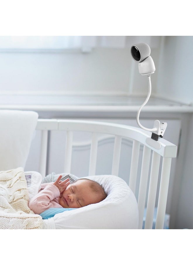 HOLACA - Flexible Twist Mount For Arenti Video Baby Monitor Camera Stand Bracket With 1/4 Threaded Hole Holder And Adjustable 360 Degree Mount For Crib Nursery (Clip Mount) - Image 1
