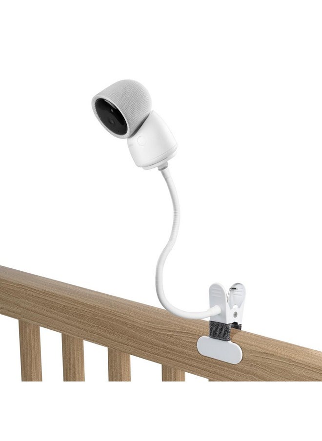 HOLACA - Flexible Twist Mount For Arenti Video Baby Monitor Camera Stand Bracket With 1/4 Threaded Hole Holder And Adjustable 360 Degree Mount For Crib Nursery (Clip Mount) - Image 1