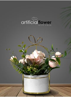 AIWANTO 3Pcs Artificial Flower Pots Home Decor Pots Gift for Home Decoration Office Flower Pots  - Image 5