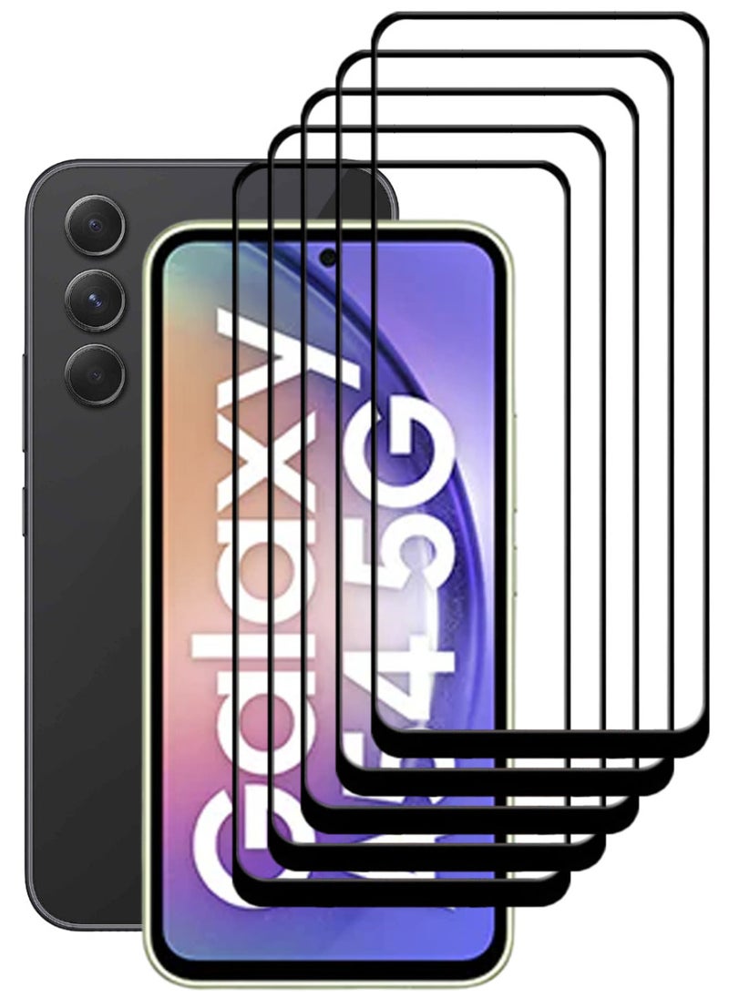 ACLIX 5 Pieces Antistatic ESD Dustproof Premium Quality High Definition Tempered Glass Screen Protector Designed For Samsung Galaxy A54 - Image 1