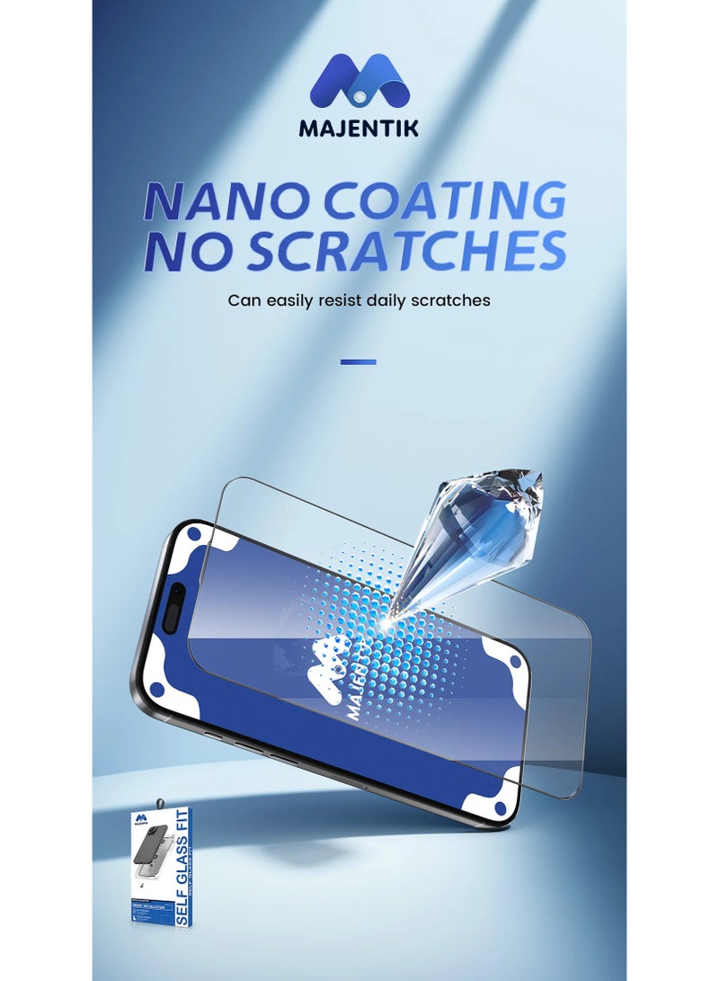 ماجنتيك اسكرينة زجاج Majentik Self Glass Fit لايفون 14 / 13 / 13 برو – تركيب ذاتي سهل – حماية 5X أقوى - Image 1
