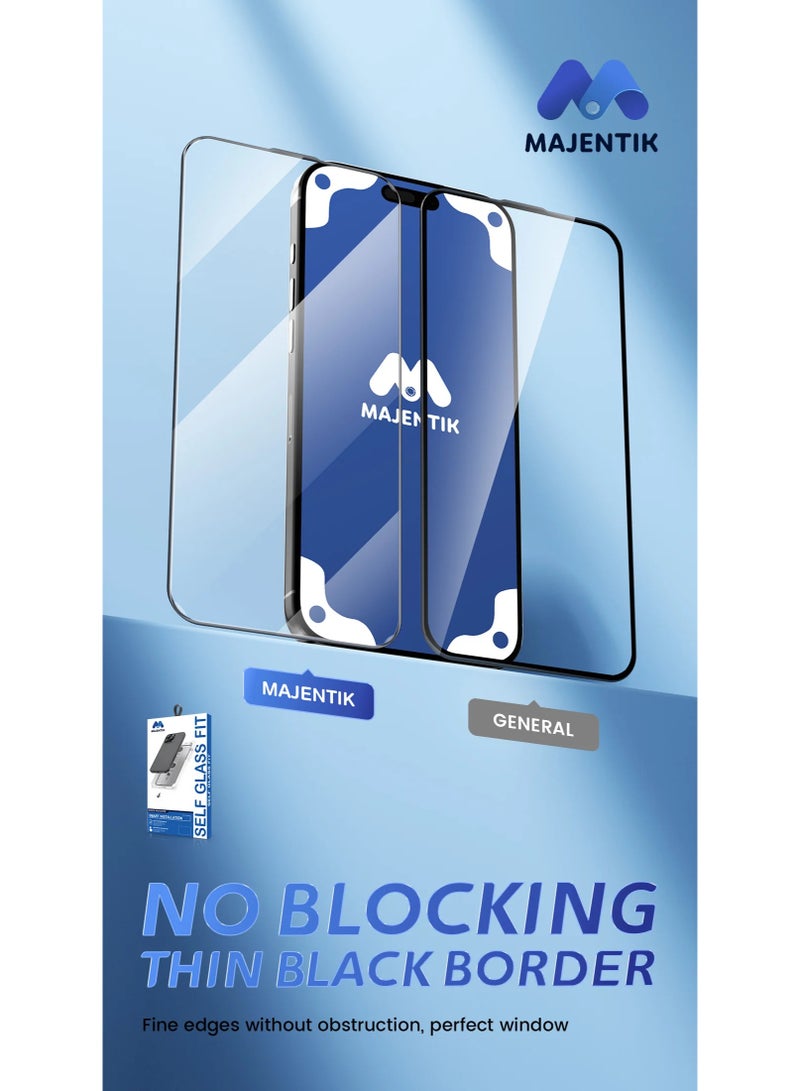 ماجنتيك اسكرينة زجاج Majentik Self Glass Fit لايفون 14 / 13 / 13 برو – تركيب ذاتي سهل – حماية 5X أقوى - Image 5