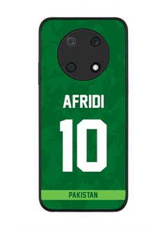 Rugged Black Edge Case for Huawei nova Y90, Slim fit Soft Case Flexible Rubber Edges Thin Cover - Player Name - AFRIDI, Jersey Number- 10
