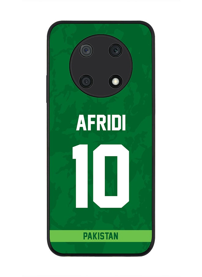 Stylizedd - Rugged Black Edge Case for Huawei nova Y90, Slim fit Soft Case Flexible Rubber Edges Thin Cover - Player Name - AFRIDI, Jersey Number- 10 - Image 1