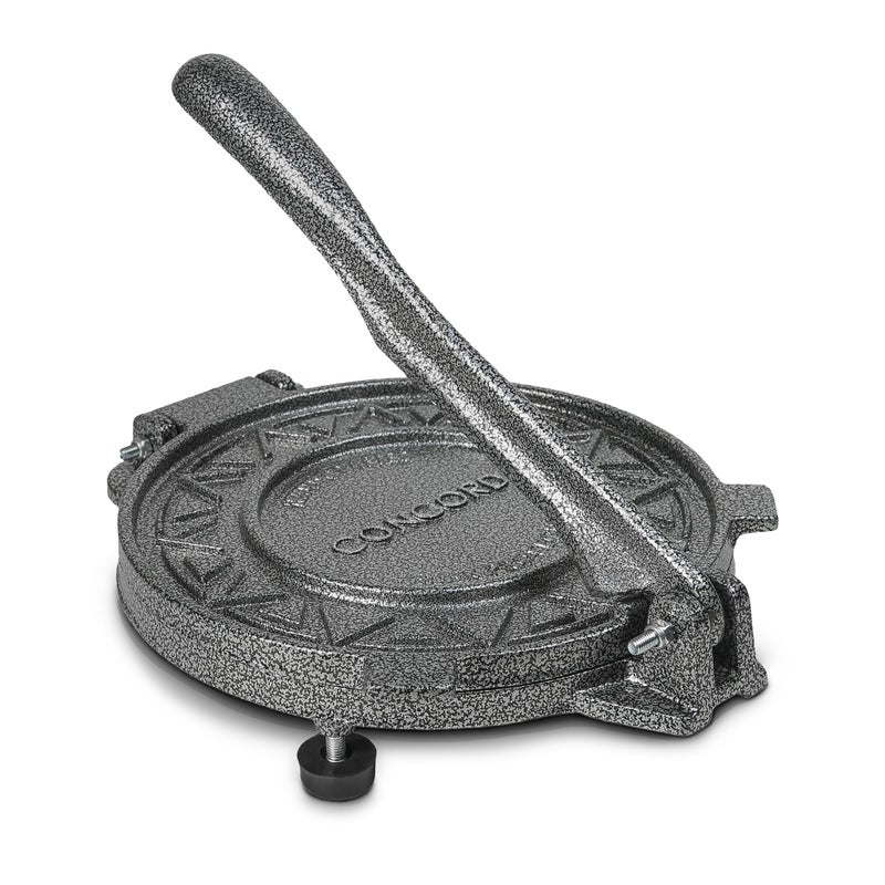 Concord Cast Iron Heavy Duty Tortilla Press (Version 2.0). Commercial Grade Pataconera Presser. Perfect Maker for Flour or Corn Tortillas, Quesadillas, Roti, and much more! (8") - Image 1