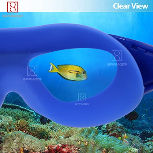 Spanker Wide View Swim Goggles with Ear Plugs, UV Protection No Leaking Anti Fog Lens Swimming Glasses for Adult Women Men and Youth,Black SSTP - Image 4