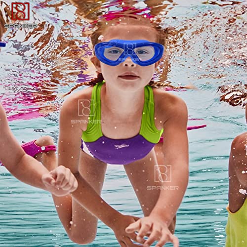 Spanker Wide View Swim Goggles with Ear Plugs, UV Protection No Leaking Anti Fog Lens Swimming Glasses for Adult Women Men and Youth,Black SSTP - Image 5
