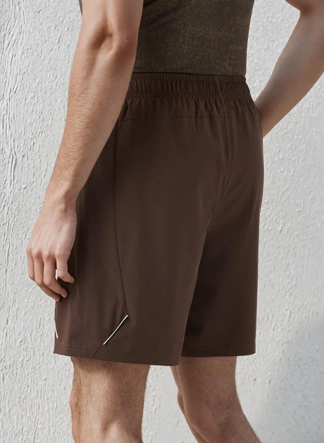 Splash Active  Panel Detail Performance Shorts with Drawstring Waist for Men | Best Price UAE