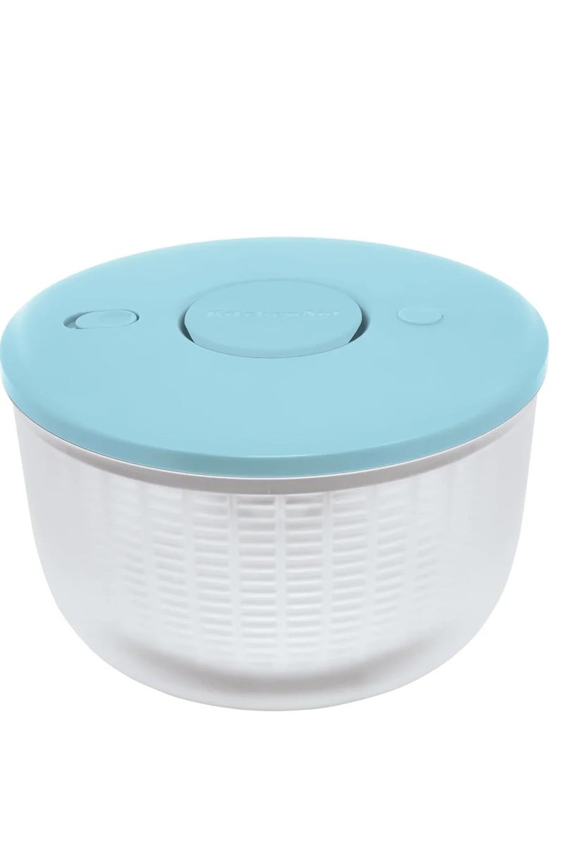KitchenAid Salad Spinner With Removable Colander And One Handed Pump Mechanism, Serving Bowl Capacity 6.96L | Basket Capacity 5.78L  | Blue | Vegetable Dryer - Image 3