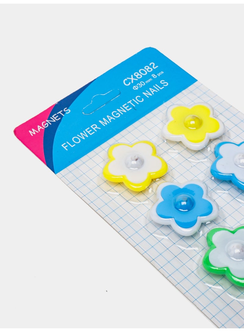 Magnets Flower Magnetic Pushpins – 8-Piece Colorful Flower-Shaped Magnets for Whiteboards & Refrigerators - Image 4