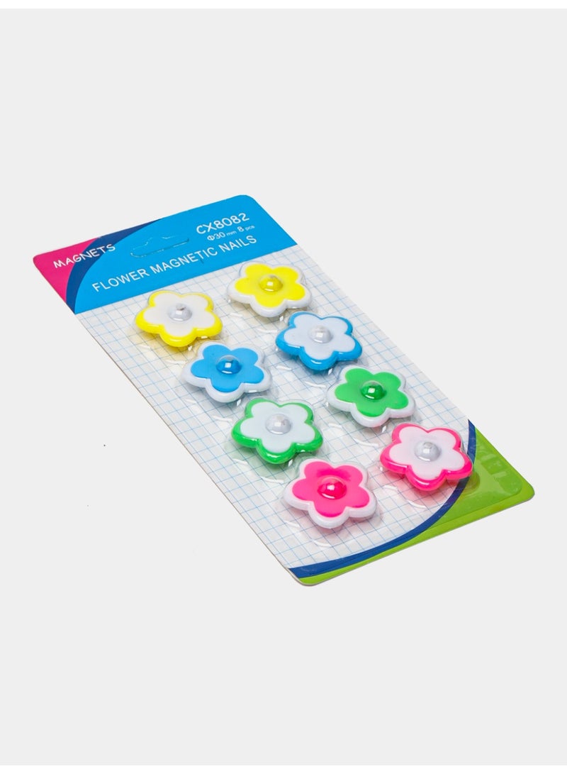 Magnets Flower Magnetic Pushpins – 8-Piece Colorful Flower-Shaped Magnets for Whiteboards & Refrigerators - Image 2