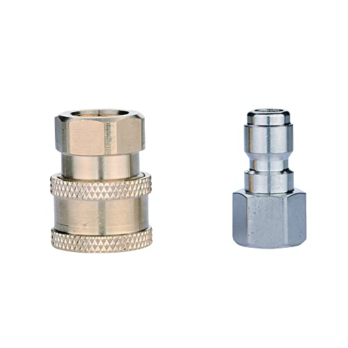 CREEXEON 1/4" Quick Connect Adapter Set for Pressure Washer, 1/4 Quick Release Connectors，2Pairs - Image 2