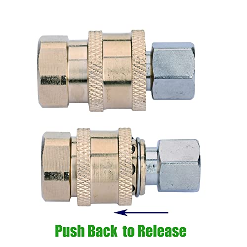 CREEXEON 1/4" Quick Connect Adapter Set for Pressure Washer, 1/4 Quick Release Connectors，2Pairs - Image 3