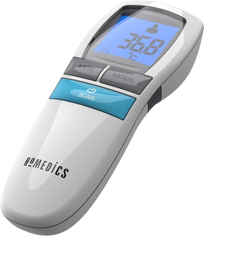 HoMedics No Touch Infrared Thermometer NonContact Portable Forehead Temperature Reader 1Second Instant Measurement Easy to Read LCD Display Fever Alarm Night Mode AutoOff 2yr Guarantee - Image 2