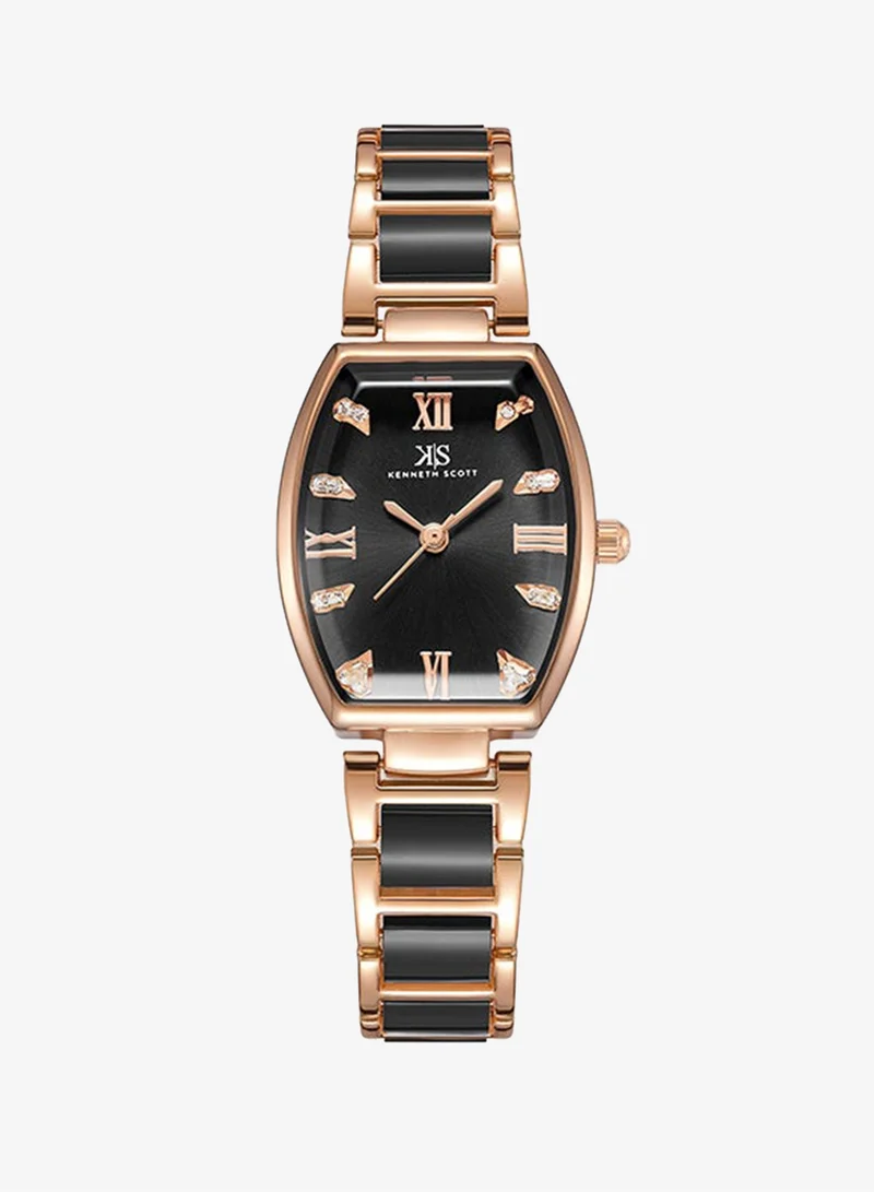 Kenneth Scott Kenneth Scott Women's Black Dial Analog Watch - K23520-RCBB