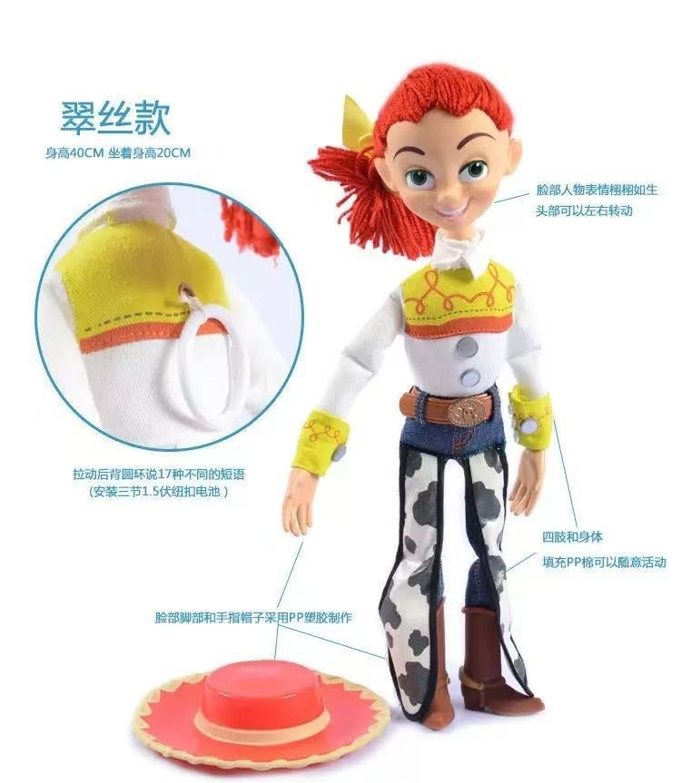 Plush Toy Sheriff Woody Jessie Pull String Doll Figure Model