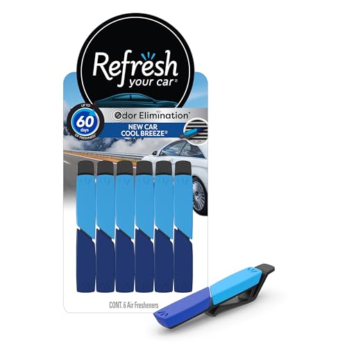 RefreshYourCar Refresh Your Car Air Freshener Vent Sticks, New Car / Cool Breeze Scent, 6 Pack - Image 1