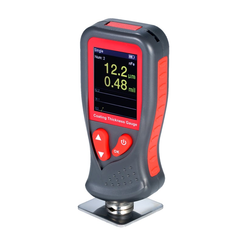 Digital Coating Thickness Gauge: Black & Red, 1.9-Inch Color-Screen HD Display, Dual Measurement Methods - 1500 Groups Data Storage, Dual Calibration Modes for Automobile Paint Detection - Image 2