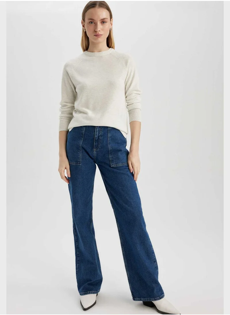 DeFacto Regular Fit Crew Neck Sweater