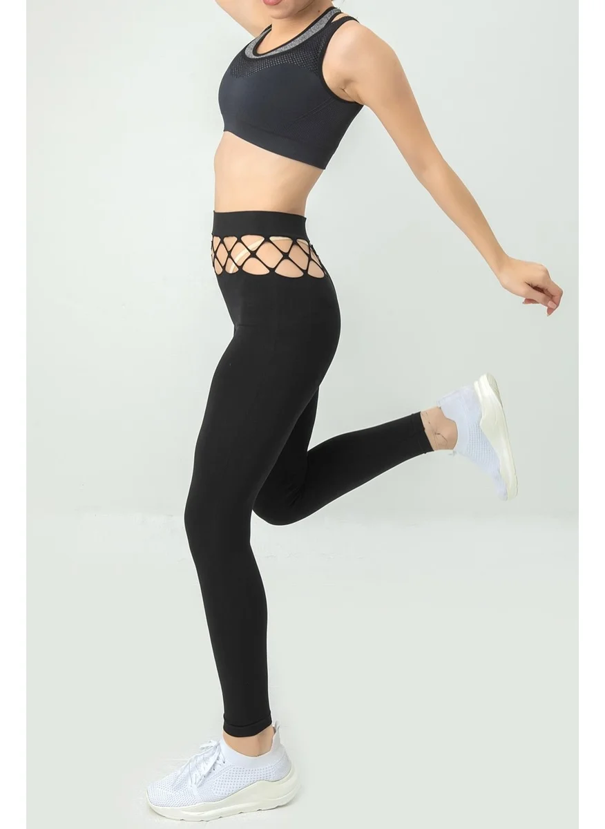 Gigotto Seamless Mesh Detailed Tights