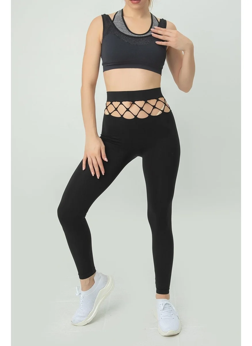 Gigotto Seamless Mesh Detailed Tights