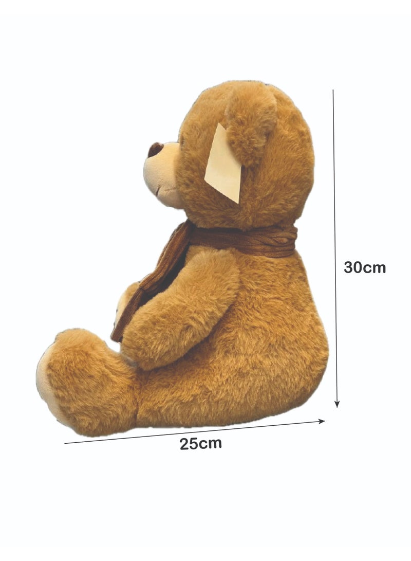 AMOR Teddy Bear Soft Toy – 30cm Plush Cuddly Bear with Scarf | Perfect Valentine’s Day Gift for Girlfriend, Birthday, Anniversary & Special Occasions - Image 2