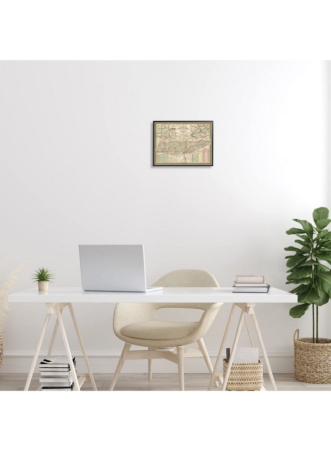 Stupell Industries Historic Tennessee Tourist Map Vintage US State Cartography, Design by Daphne Polselli Black Framed Wall Art, 14 x 11, Beige - Image 2