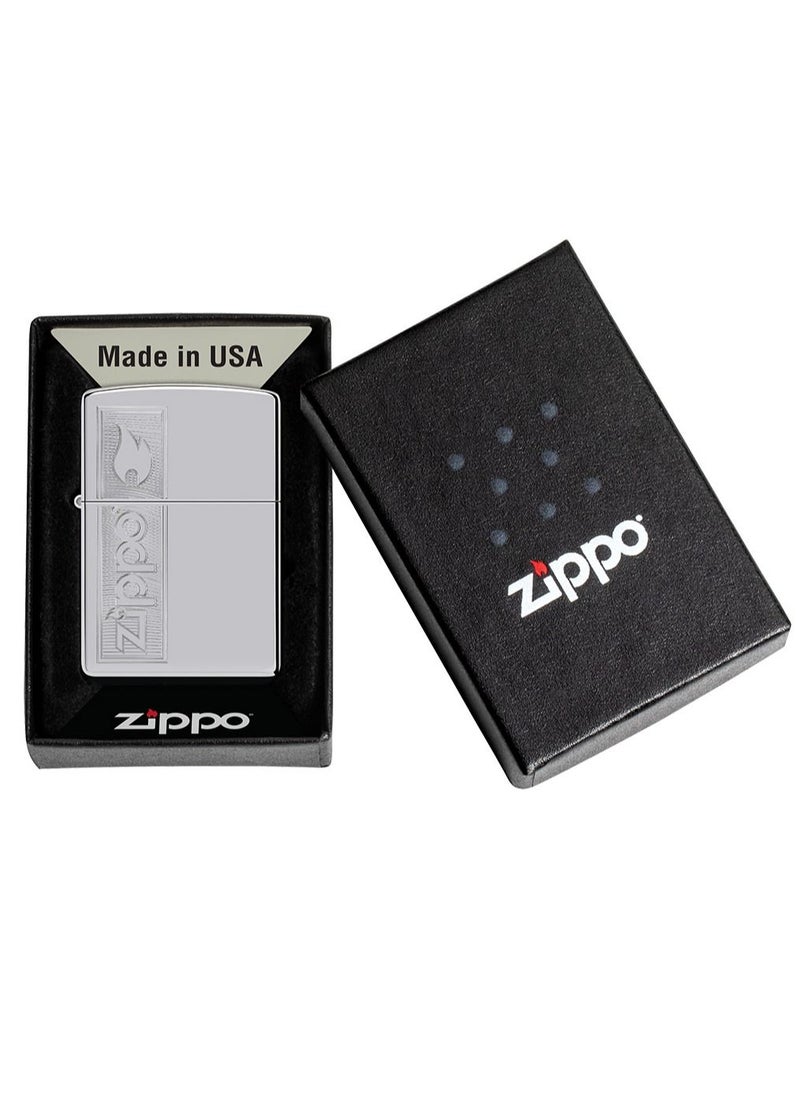 Ae401308 250 Zippo Design High Polish Chrome Windproof Lighter
