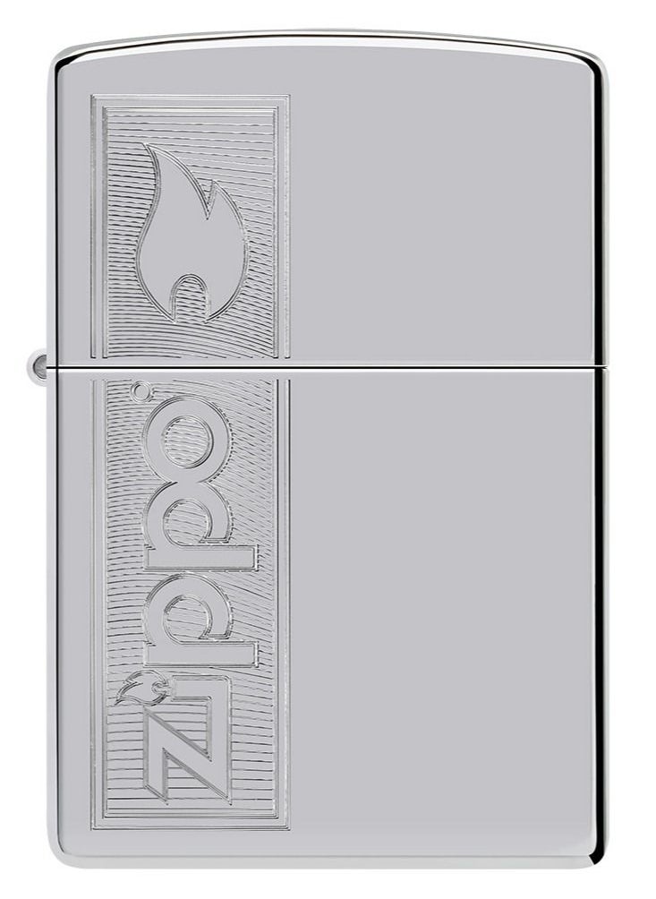 Ae401308 250 Zippo Design High Polish Chrome Windproof Lighter