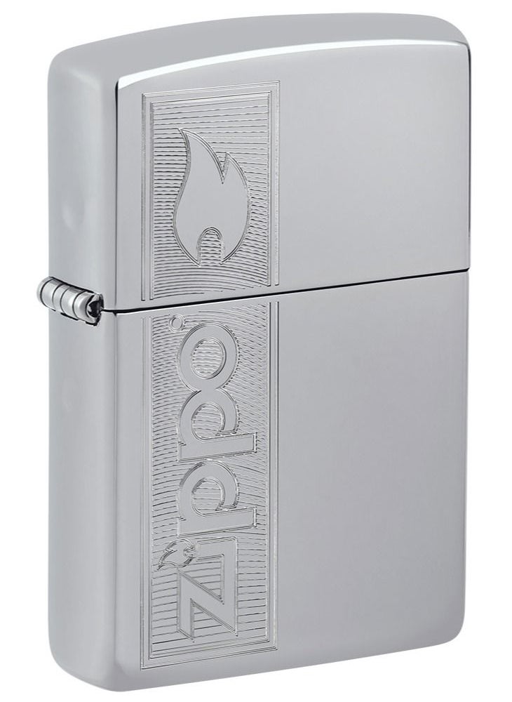 Ae401308 250 Zippo Design High Polish Chrome Windproof Lighter