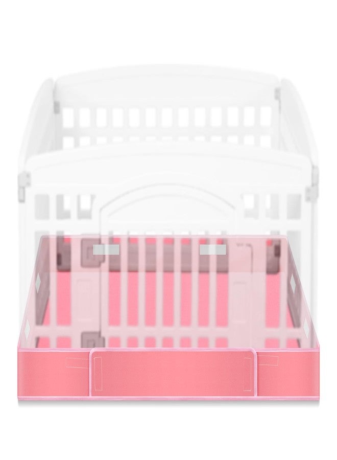 وسادة أرضية لسرير لعب الكلاب من مارسوي، تناسب سرير لعب مقاس 36 بوصة، 4 ألواح، حصيرة تمارين للحيوانات الأليفة، وسادة قفص للجراء، قابلة لإعادة الاستخدام والغسل، حصيرة تدريب للتبول، تصميم بحلقة وشريط لاصق، سرير اللعب غير متضمن (لون وردي سادة) - Image 1