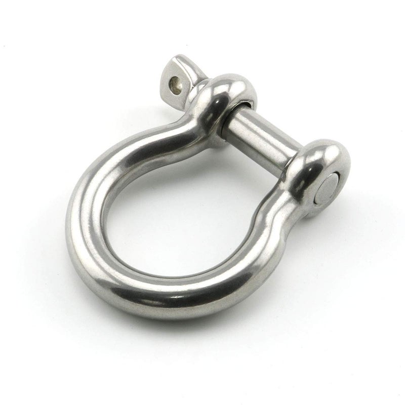 heyous 1/2 Inch 12mm Screw Pin Anchor Shackle Stainless Steel Heavy Duty Bow Shape Load Clamp for Chains Wirerope Lifting Paracord Outdoor Camping Survival Rope Bracelets - Image 5