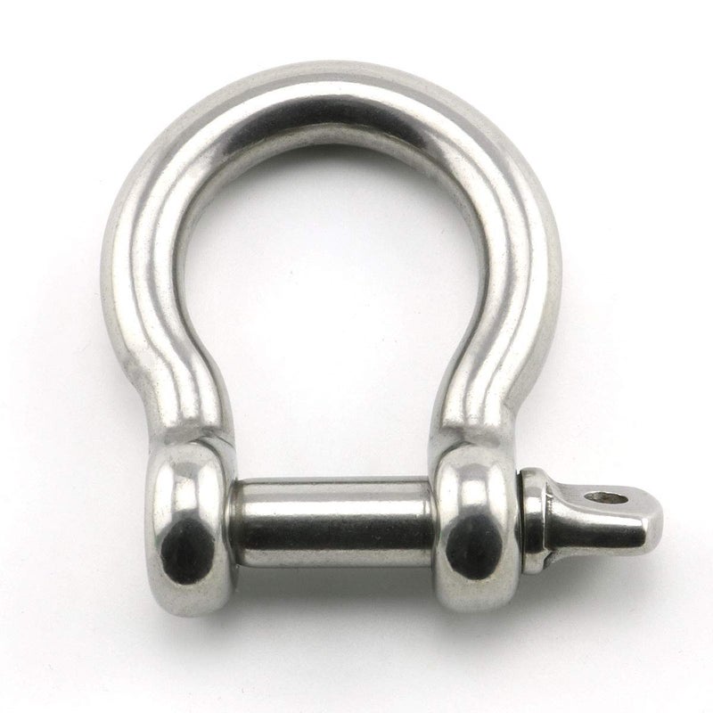 heyous 1/2 Inch 12mm Screw Pin Anchor Shackle Stainless Steel Heavy Duty Bow Shape Load Clamp for Chains Wirerope Lifting Paracord Outdoor Camping Survival Rope Bracelets - Image 1