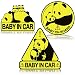 SuperKaKa 3 Pack Set Baby on Board Panda Car Magnets Baby in Car Safety Sign for Car Bumper Automotive Exterior Accessories Reflective Car Magnet Cute Car Drive Safely Sticker for Most Car - Image 2