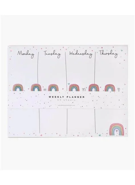 Belly Button Rainbow Weekly Planner