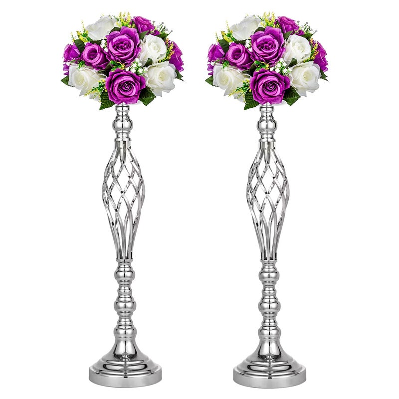 Wedding Centerpieces for Reception Tables Twist Candleholder Stands Wedding Flower Arrangement Vases Metal Centerpieces for Wedding RoadLeading Home Decor