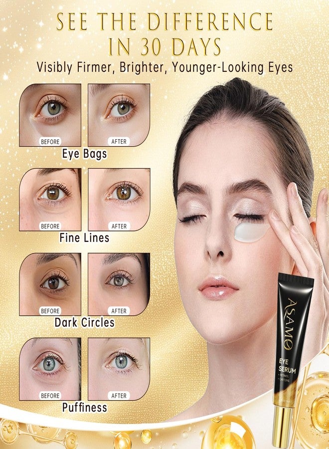 ASAMO Retinol & Vegan Collagen Eye Serum - Rapid Reduction Serum for Bags, Dark Circles and Wrinkles - Firming & Energizing Eye Treatment - 20ml - Image 3