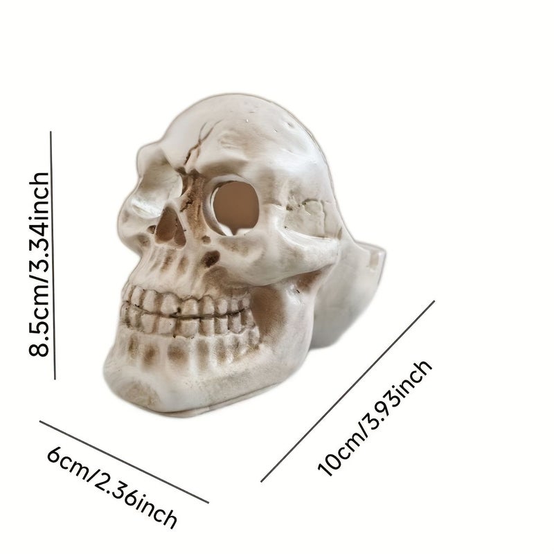 White Skull Ashtray Home Bar Decor Coffee Table Gift - Image 3