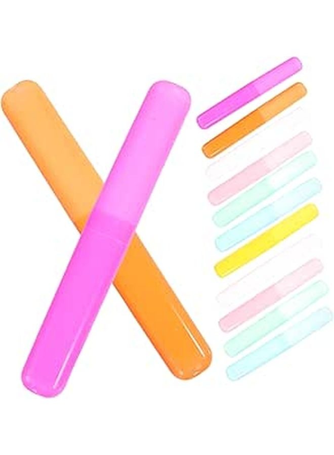 14 Pcs Travel Toothbrush Cover Case With Holder Portable Bottles For Business Trip - Image 1