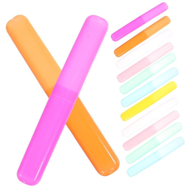 14 Pcs Travel Toothbrush Cover Case With Holder Portable Bottles For Business Trip - Image 2