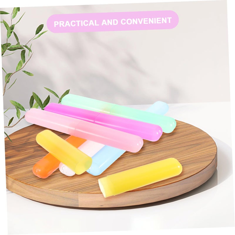 14 Pcs Travel Toothbrush Cover Case With Holder Portable Bottles For Business Trip - Image 5