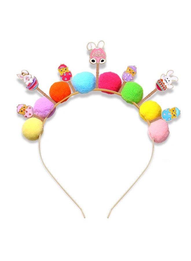 CEALXHENY Easter Headbands for Women, Cute Rabbit Bunny Hairbands, Enamel Rhinestone Happy Easter Headwear Spring Easter Hair Accessory Party Favors (Easter E) - Image 1