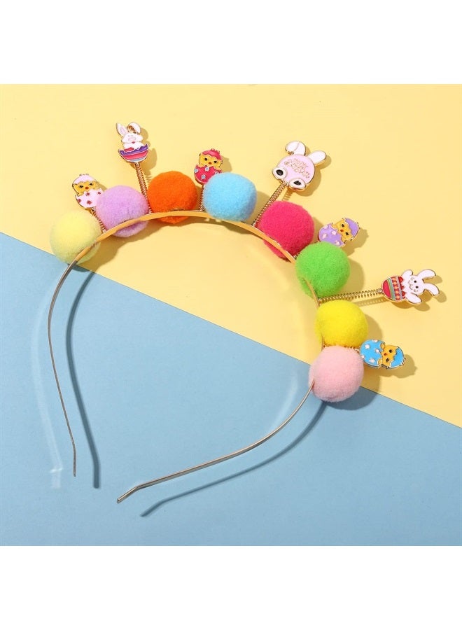 CEALXHENY Easter Headbands for Women, Cute Rabbit Bunny Hairbands, Enamel Rhinestone Happy Easter Headwear Spring Easter Hair Accessory Party Favors (Easter E) - Image 4