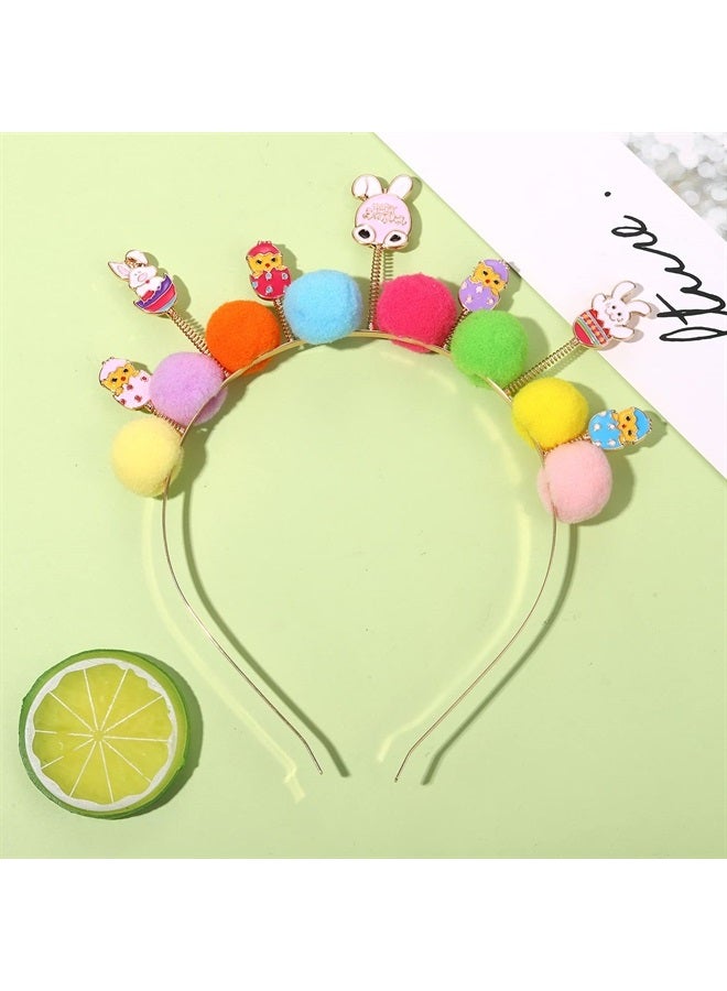 CEALXHENY Easter Headbands for Women, Cute Rabbit Bunny Hairbands, Enamel Rhinestone Happy Easter Headwear Spring Easter Hair Accessory Party Favors (Easter E) - Image 5